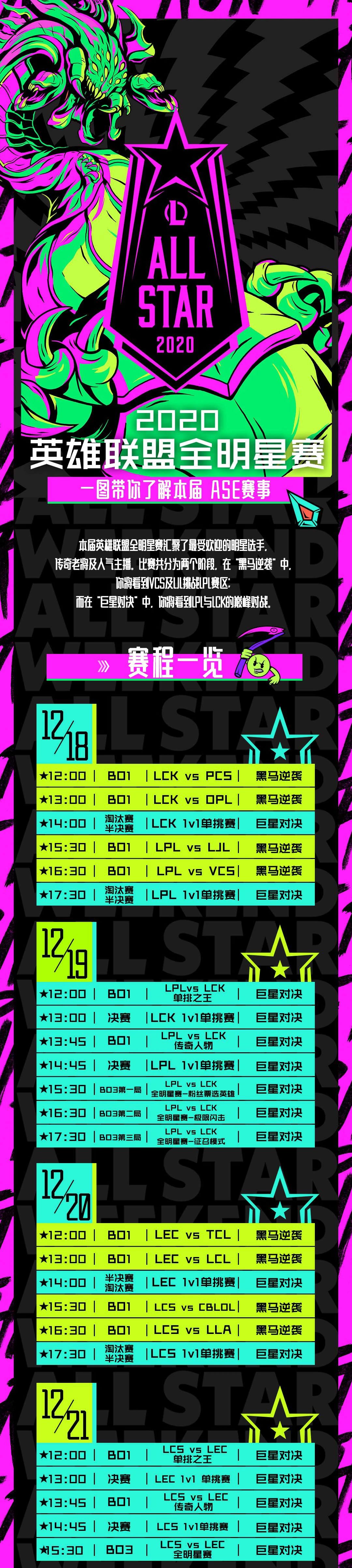 LOL全明星赛赛程公布